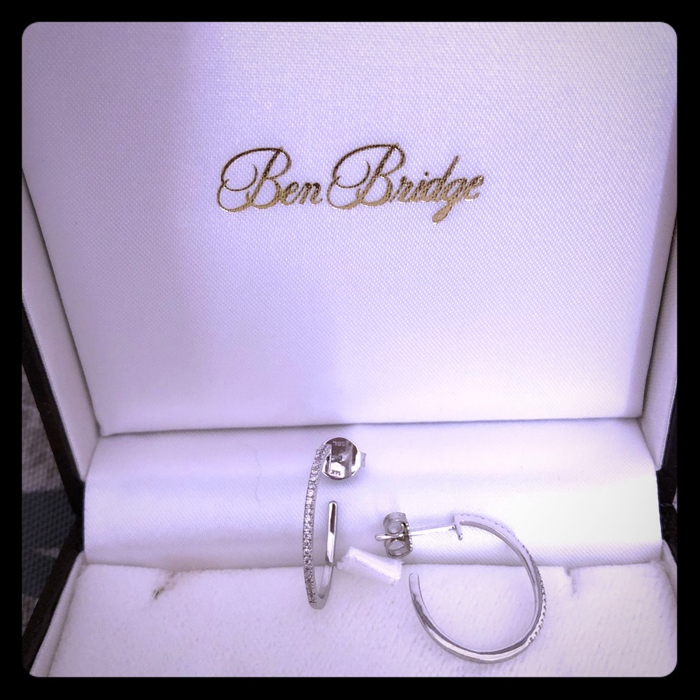 Diamond hoop earrings